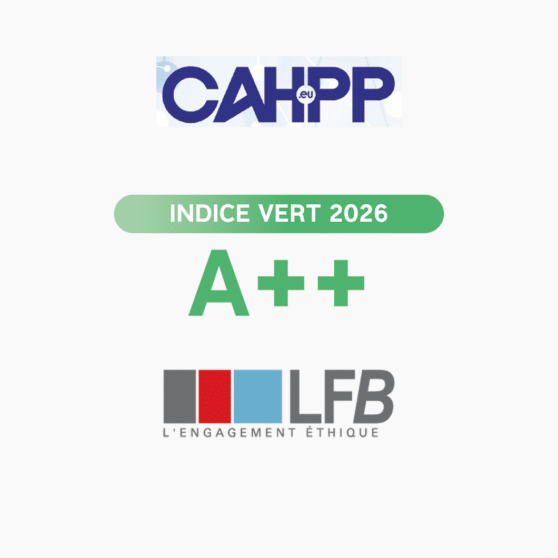 Indice vert Label A++ décerné par la CAHPP au LFB.